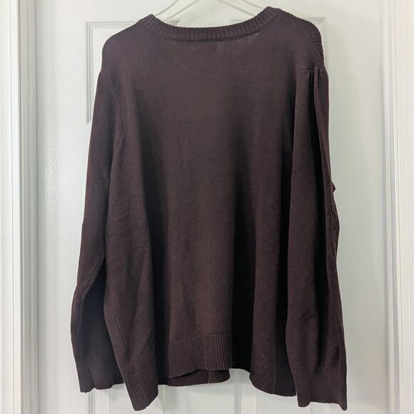 Maurices Maroon Sweater – Women’s 3X – Soft & Stretchy - Picture 2 of 3